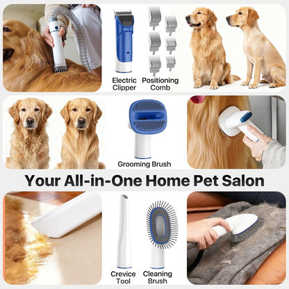 Buenkee Dog Grooming Vacuum Kit, 15000Pa Clipper, Shedding Brush, 2L, White | Brush, Trim and Deshed at Home with Less Flying Fur, Mess-Control Suction and Fewer Emptying Breaks during Longer Sessions3