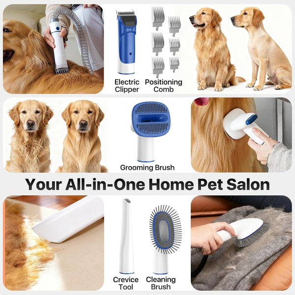 Buenkee Dog Grooming Vacuum Kit, 15000Pa Clipper, Shedding Brush, 2L, White | Brush, Trim and Deshed at Home with Less Flying Fur, Mess-Control Suction and Fewer Emptying Breaks during Longer Sessions3