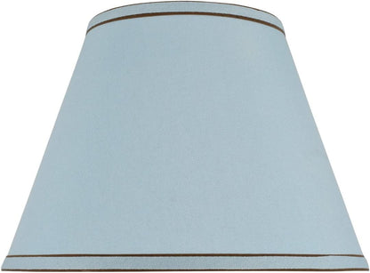 32183A Transitional Empire Shape Spider Construction Lamp Shade, Light Blue, 7" Top X 13" Bottom X 9-1/2" Slant Height1