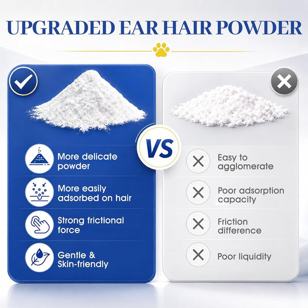 Upgraded Dog Ear Powder with 5.5 Inch Hair Removal Tool | Pet Ear Grooming Cleaner | Ear Wax Remover | Supports Fresh-Feeling Ears | Absorbs Moisture4