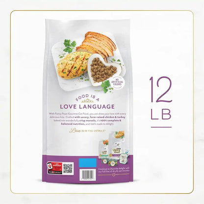 Purina Fancy Feast Dry Cat Food with Savory Farm-Raised Chicken and Turkey - 12 Lb. Bag6