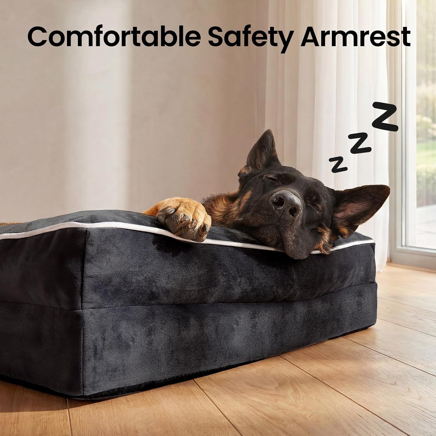ohgeni-sofa-style-orthopedic-dog-bed-for-large-dogs-memory-foam-pet-bed-with-removable-machine-washable-plush-cover-non-slip-bottom-45-inch-black