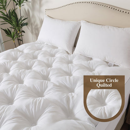 5 Inch Memory Foam Mattress Topper (Queen, 60X80),Deep Pocket | 2000GSM Fluffy Shredded Memory Foam Filled, Extra Soft Pillow Top for Back Pain Relief, Thick & Supportive Bed Topper3