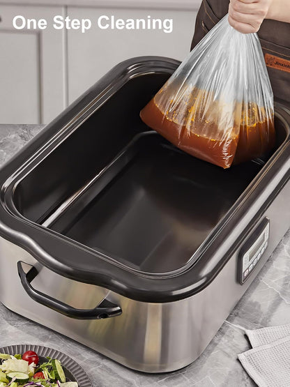 Electric Roaster Liners for Instant Cleanup, 18 X 34 Inch | 10-Count Disposable Turkey Oven Cooking Bags, Bpa-Free, Fits 16, 18, 22 Quart Roaster Pans, for Thanksgiving Christmas5