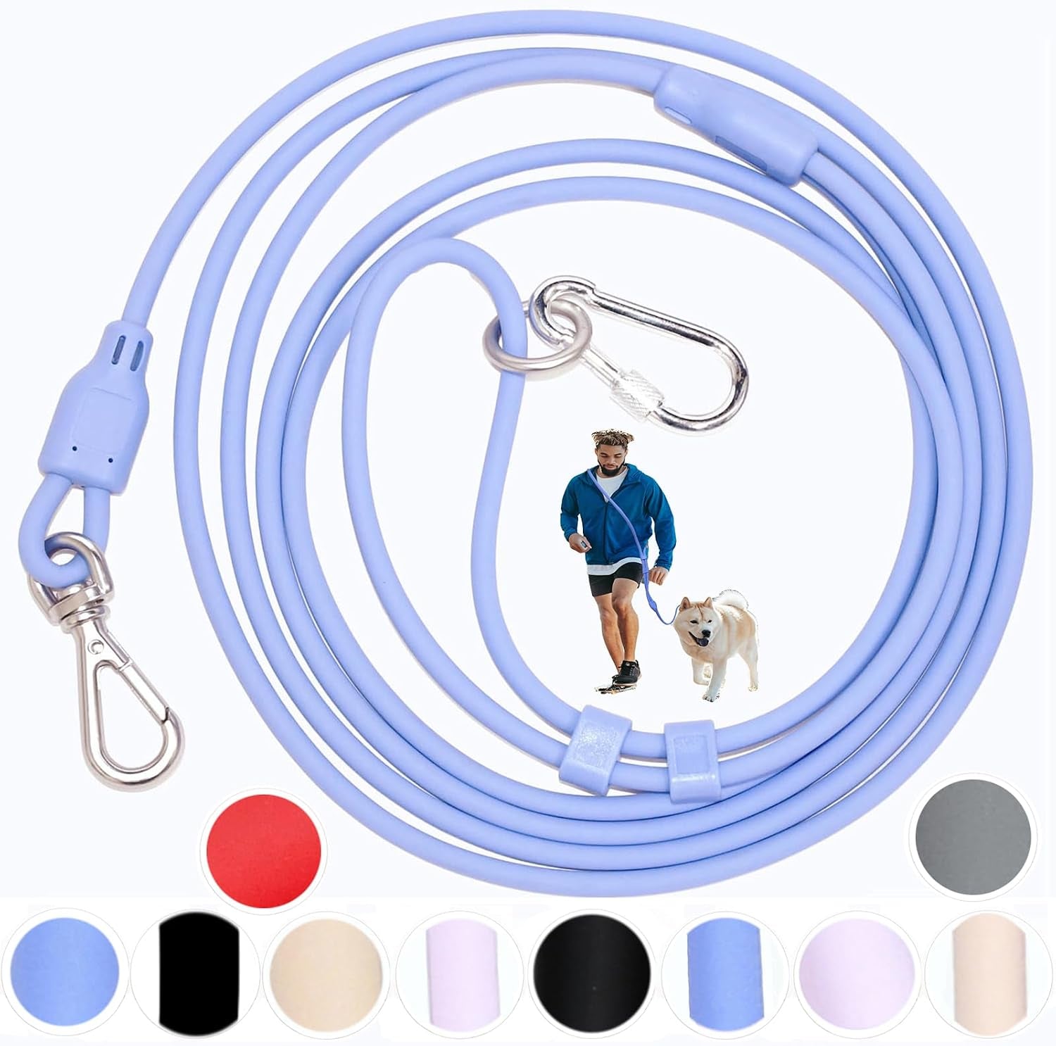 9-in-1-hands-free-dog-leash-crossbody-waist-blue-small-dogs-adjustable-waterproof-no-pull-dog-collar-harness-leash-set-heavy-duty-slip-lead-fits-8-120lbs
