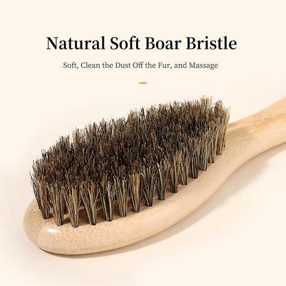 Soft Boar Bristle Dog Brush for Short Haired, Ideal Pet Hair Brush | Gentle Deshedding & Grooming Tool, Puppy Essentials for Grooming and Shedding5