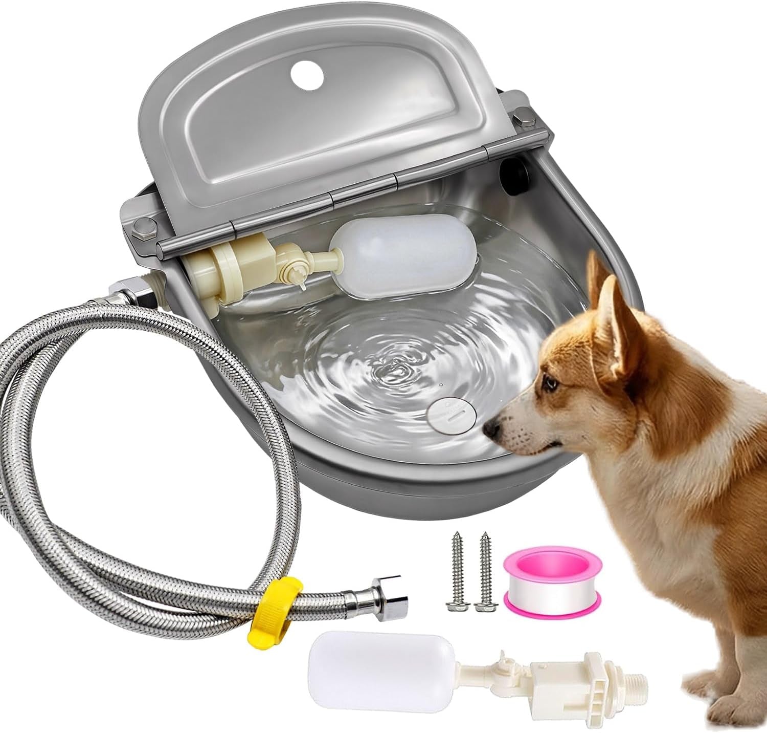 automatic-water-dispenser-for-dog-water-bowl-dispenser-large-size-stainless-steel-waterer-feeder-self-filling-water-trough-for-poultry-and-livestock-stainless-steel-large