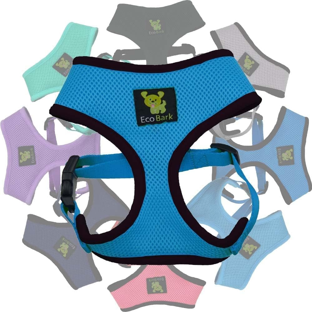 ecobark-dog-harness-soft-mesh-over-the-head-vest-harness-red-small-luxurious-eco-friendly-no-pull-no-choke-design-padded-breathable-body-halter-anti-rub-for-puppy-toy-small-breeds