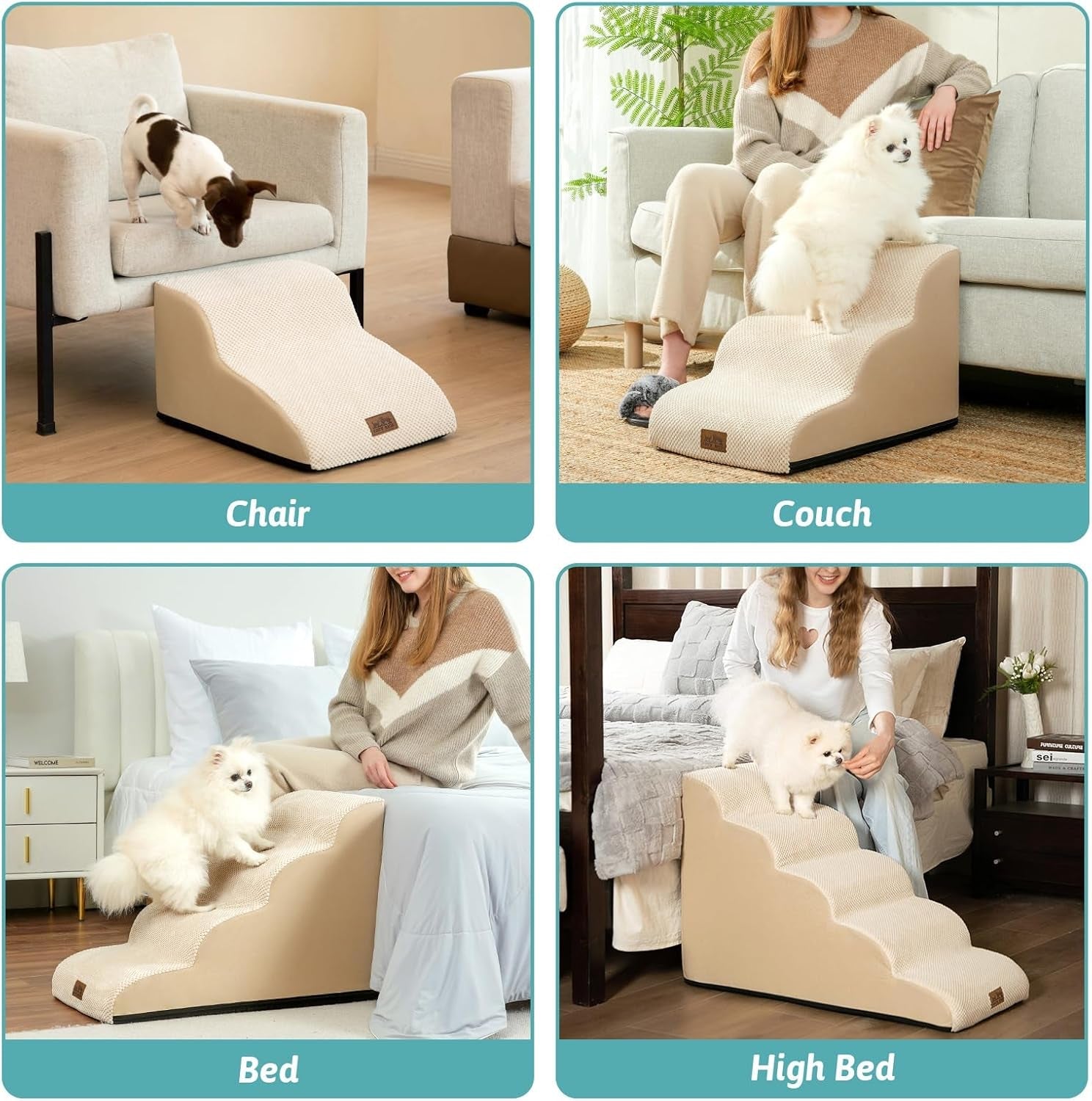 cozy-kiss-dog-stair-for-small-dog-15-7-h-3-step-pet-ramp-for-couch-curved-stable-dog-step-for-puppy-older-cat-senior-medium-short-legged-dog-non-slip-ladder-15-7x22-4x15-7-inch-beige