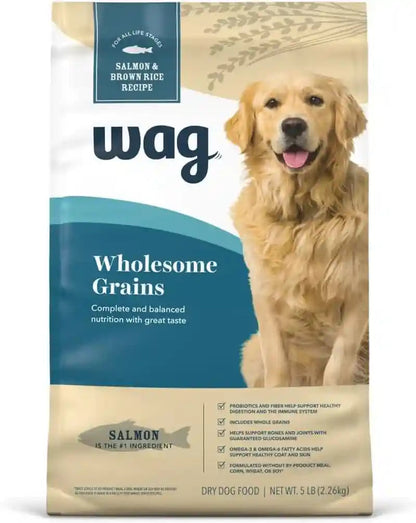 Amazon Brand - Wag Wholesome Grains Dry Dog Food with Salmon and Brown Rice, 30 Lb Bag (Pack of 1)14