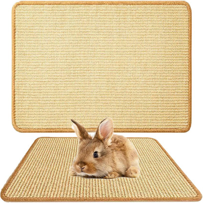 2PCS Rabbit Scratch Mat, Natural Bunny Pad Claws and Teeth Care, 16X12 | Bunny Scratching Pad Rabbit Mats for Cages, Rabbit Mat Chew Toys for Bunny Pet Cage Bedding for Biting Sleeping Nesting11