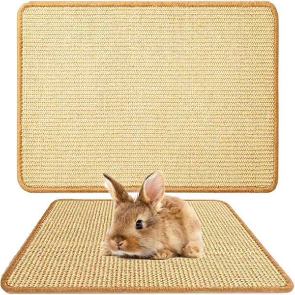 2PCS Rabbit Scratch Mat, Natural Bunny Pad Claws and Teeth Care, 16X12 | Bunny Scratching Pad Rabbit Mats for Cages, Rabbit Mat Chew Toys for Bunny Pet Cage Bedding for Biting Sleeping Nesting11