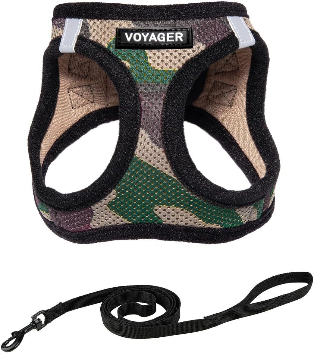voyager-step-in-pet-harness-all-weather-mesh-adjustable-step-in-harness-for-cats-and-dogs-by-best-pet-supplies-307-set-moss-green-m