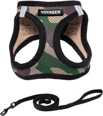Voyager Step-In Pet Harness - All Weather Mesh, Adjustable Step in Harness for Cats and Dogs by Best Pet Supplies - 307 Set Moss Green, M16