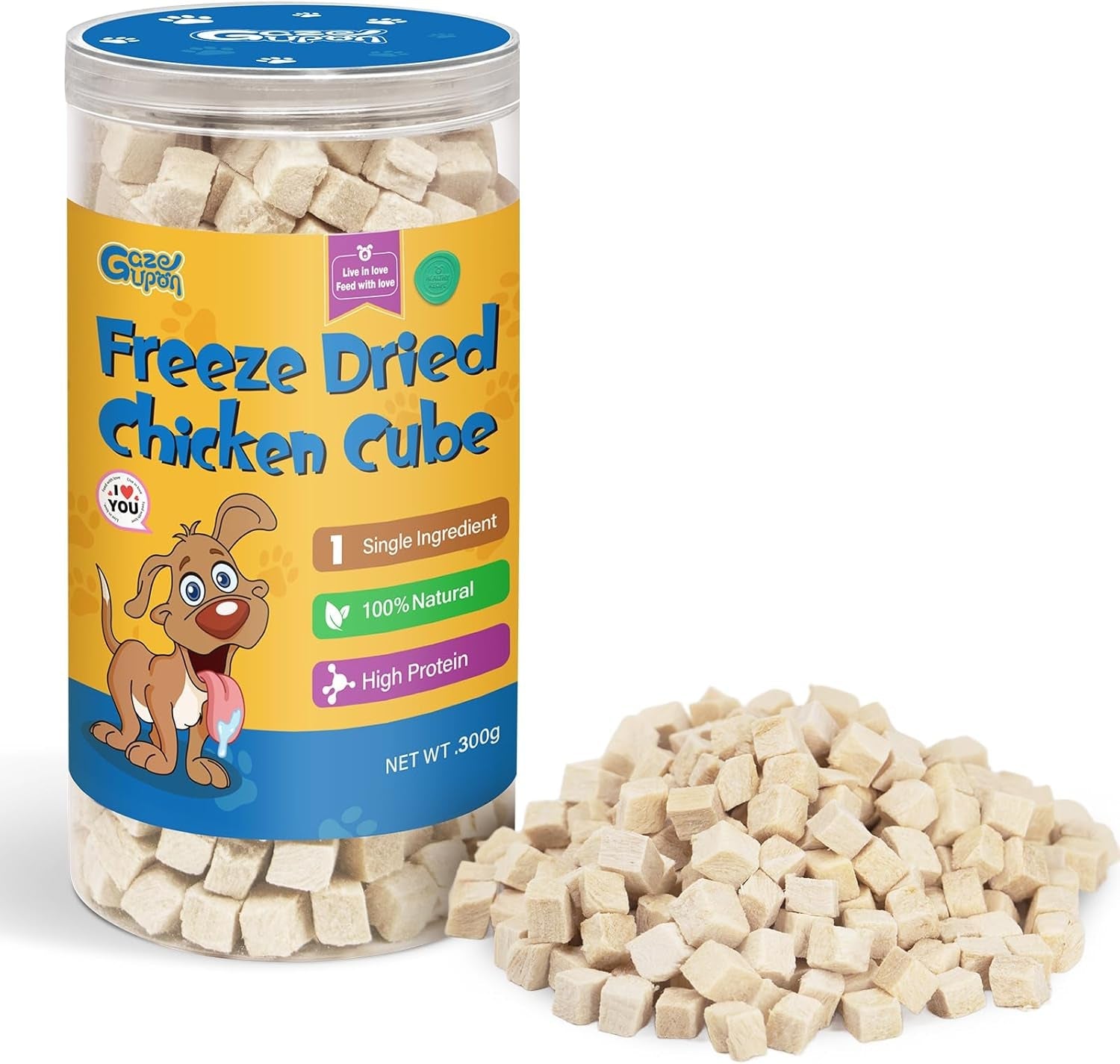 gazeupon-freeze-dried-chicken-dog-cat-treats-single-ingredient-high-protein-training-treats-food-topper-for-picky-eaters-grain-free-natural-snacks-for-puppies-and-adult-dogs-10-58-oz
