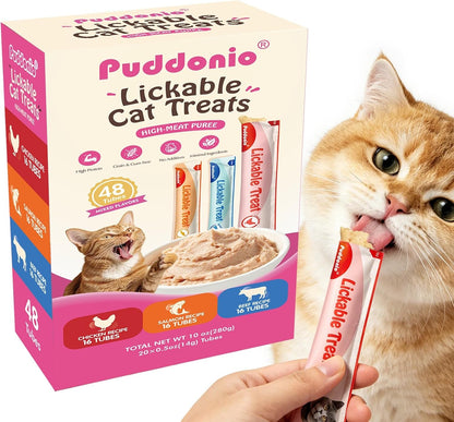 Lickable Cat Treats, High-Meat Purée, 0.5 Oz Tubes, 20 Count | High-Meat Purée with Minimal Ingredients and No Added Gums or Fillers; Thick, Smooth Texture for Treating or Meal Topping14