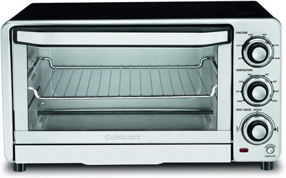 TOB-40N Custom Classic Toaster Oven Broiler, 17 Inch, Black & CPT-180P1 Metal Classic 4-Slice Toaster, Brushed Stainless2