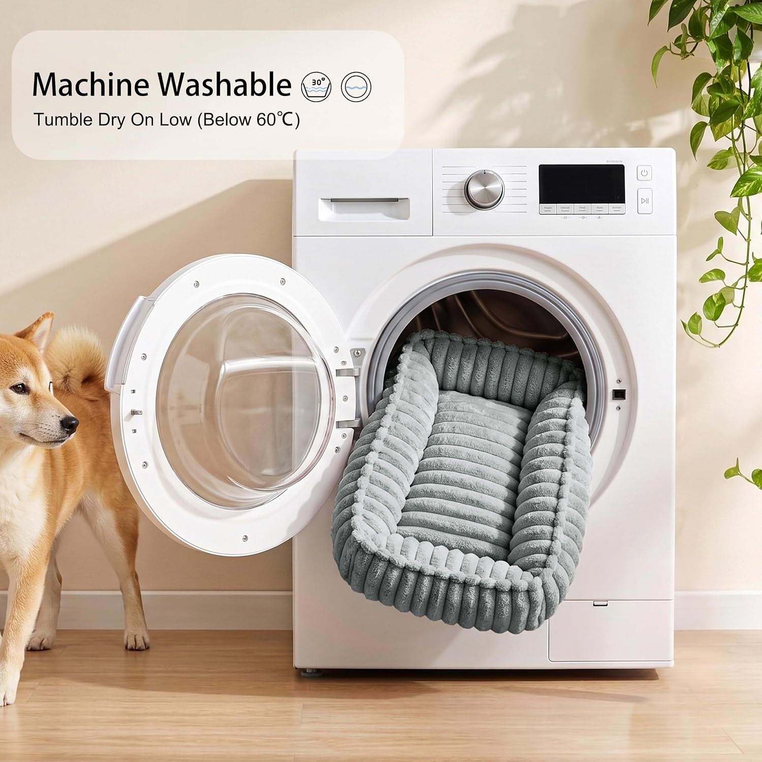 small-dog-bed-calming-cat-bed-for-indoor-cats-20-x16-sage-grey-rectangle-orthopedic-pet-sofa-bed-washable-anti-anxiety-soft-puppy-couch-nonskid-bottom-furry-cuddler-up-to-9-lbs