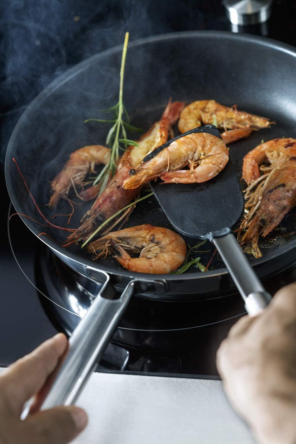 Set of Frying Pans Set of 3 20/24/28 Cm Diameter with Non-Stick Coating 3 Diameter, Stainless Steel, 24 Cm, 3 Units3