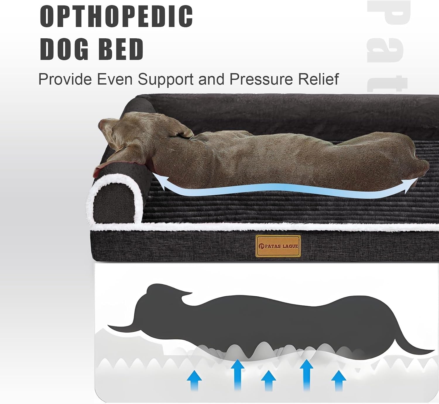 patas-lague-orthopedic-dog-bed-large-sized-dog-36x24-waterproof-comfortable-l-bolster-medium-non-slip-soft-warm-pet-crate-bed-sleep-sofa-mat-with-removable-washable-cover-black