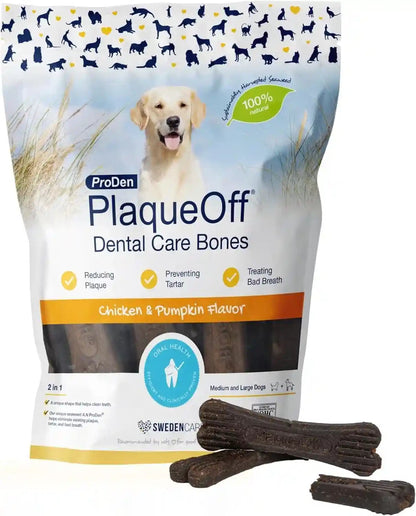 Proden Plaqueoff System Dental Care Bones - Dog Teeth Cleaning Bones for Oral Hygiene -Medium/Large Canine Formula - Bacon Flavor -17 Oz(Packaging May Vary) | Dog Teeth Cleaning Chews for Fresher Breath - VOHC Approved Dental Chews to Reduce Plaque & Tartar - Medium to Large Breeds11