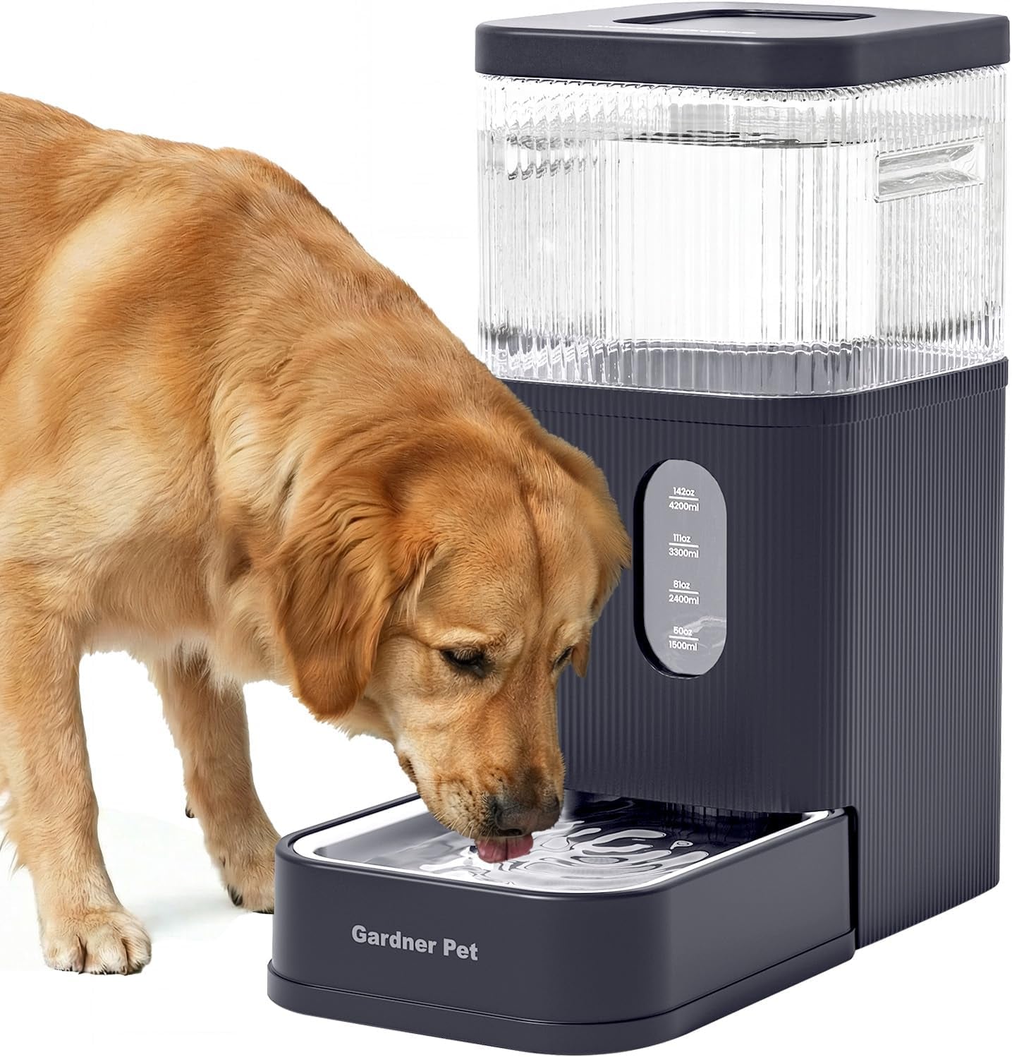 gardner-pet-2-2-gallon-automatic-dog-water-bowl-dispenser-8-5l-gravity-water-feeder-with-stainless-steel-bowl-maifan-stone-filter-bpa-free-for-for-cats-and-dogs-black-2-2-gallon