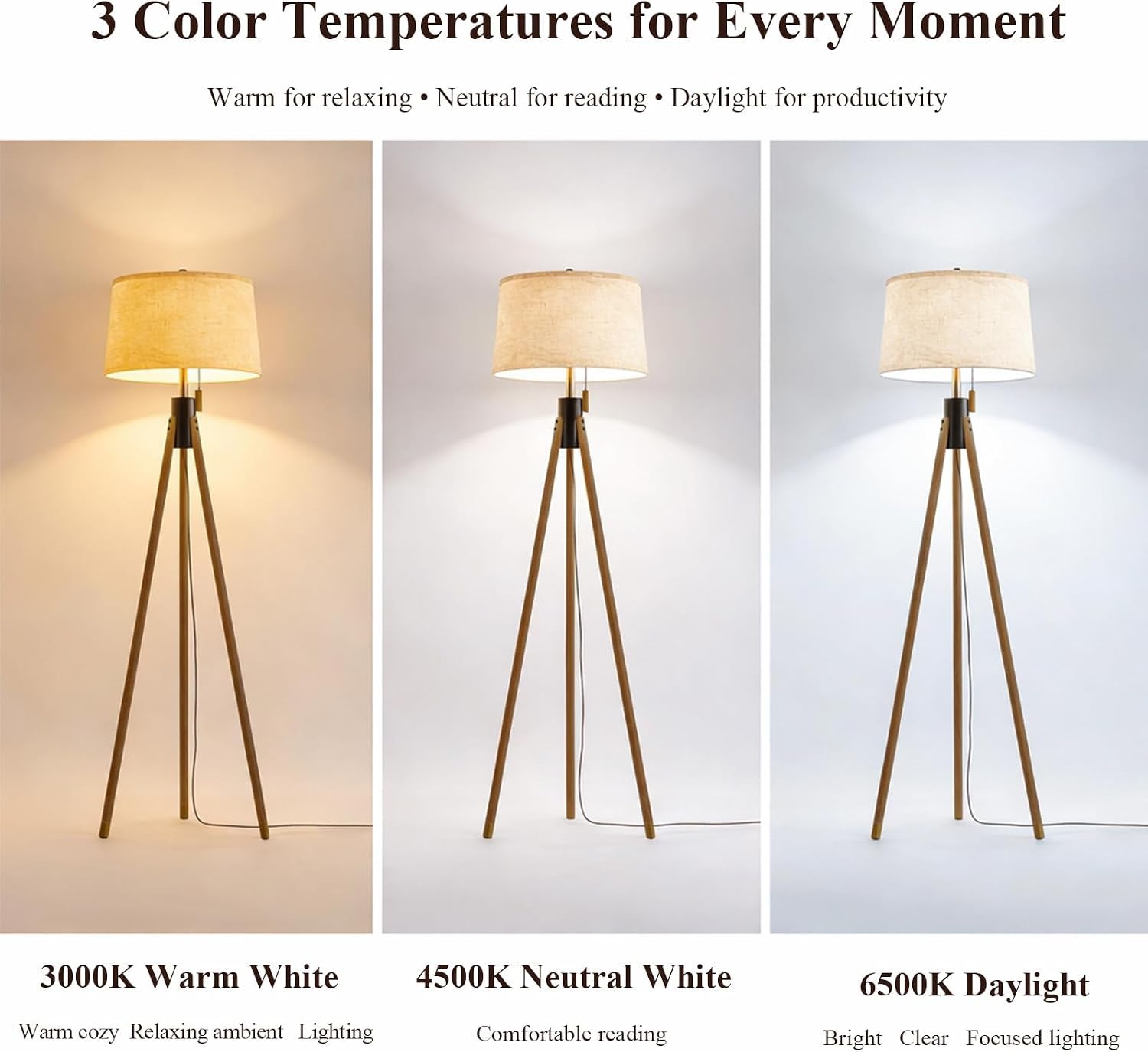 mid-century-tripod-floor-lamp-with-pull-chain-black-gold-finish-two-tone-solid-wood-design-linen-tapered-drum-shade-tall-standing-lamp-for-living-room-bedroom-reading-corner-bulb-included