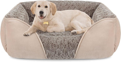 INVENHO Rectangle Washable Orthopedic Dog Bed for Small, Medium and Large Dogs, Soft Calming, Sleeping Puppy Bed Durable Pet Cuddler with Anti-Slip Bottom, S (20"X19"X6")27