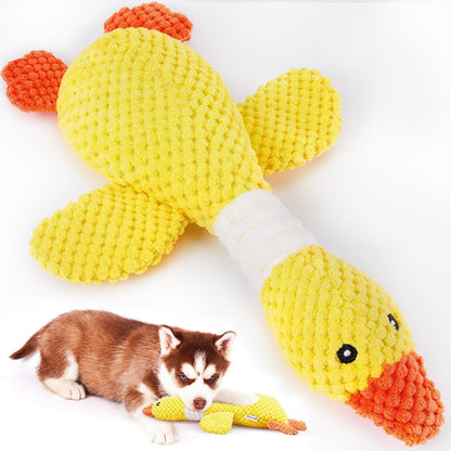 Vitscan Upgraded Goose Indestructible Dog Toys for Aggressive Chewers Small Medium Large Breed, Crinkle Squeaky Plush Dog Puppy Chew Toys for Teething, Duck Puppy Toys10