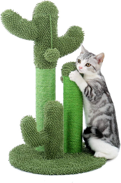 PAWZ Road Cactus Cat Scratching Post 23”Cat Scratcher with Toy Ball | Cactus Cat Tree with 3 Sisal & Carpet Scratching Posts, Soft Carpet Base & Top, Interactive Ball for Indoor Cats8