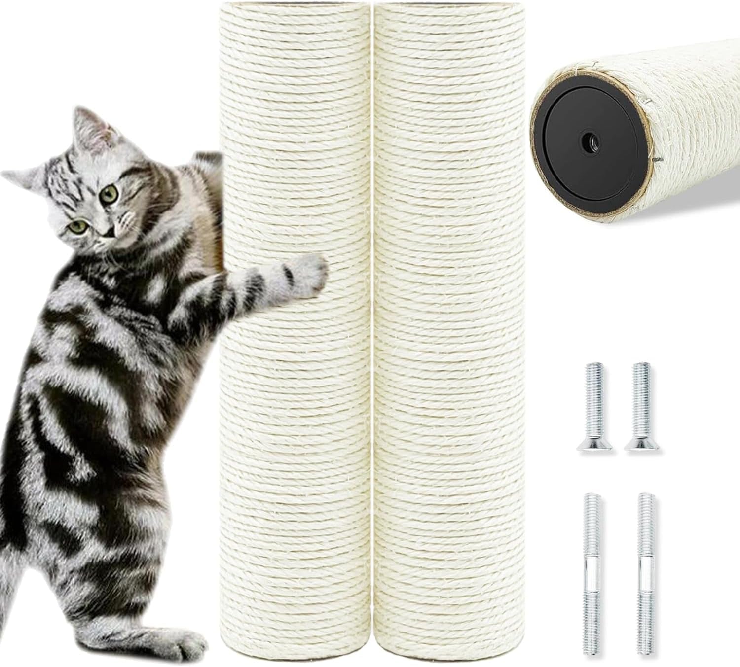 cat-scratching-post-replacement-pole-2-pcs-15-7in-cat-tree-replacement-post-natural-sisal-cat-tree-replacement-parts-with-m8-screws-cat-scratch-post-for-refurbishment-15-7in-40cm