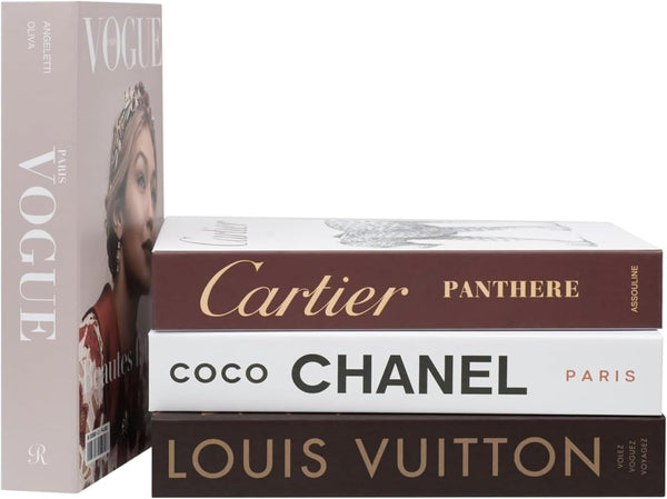 4-7 Pieces Fashion Decorations Book Set. Premium Aesthetic Faux Books for Room Decor. (4) | Refined Modern Look - Not Real, No Pages inside - Arrives Flat, Tool-Free 2-Min Setup1