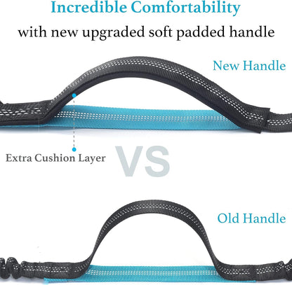 Iyoshop Retractable Hands Free Dog Leash - Dual Handle Bungee Waist Leash for Small, Medium and Large Dogs (Medium/Large, 25-150 Lbs, Black)2