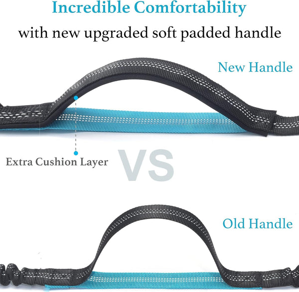 Iyoshop Retractable Hands Free Dog Leash - Dual Handle Bungee Waist Leash for Small, Medium and Large Dogs (Medium/Large, 25-150 Lbs, Black)2