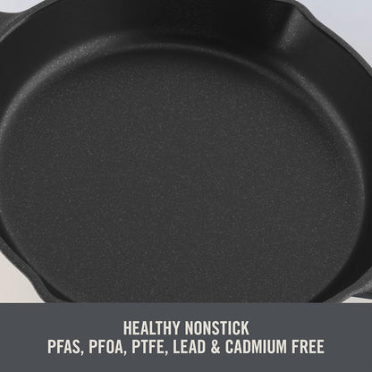 Zakarian by  14” Cast Iron Wok for Restaurant Quality Stir Fry, Seafood, Deep Frying, and Steaming - Black9