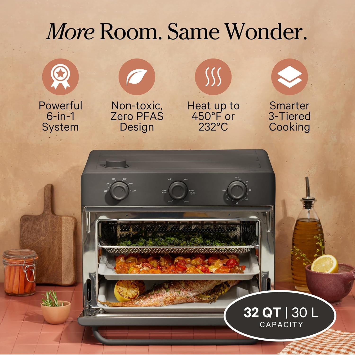 our-place-large-wonder-oven-6-in-1-air-fryer-toaster-oven-3-rack-32-qt-non-toxic-air-fryer-toaster-oven-combo-basket-wire-rack-bake-pan-crumb-tray-toast-roast-bake-broil-reheat-steam