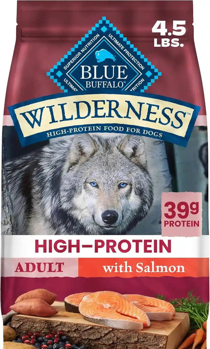 Blue Buffalo Wilderness Chicken Adult Dry Dog Food with Wholesome Grains + Antioxidant-Rich Fruits & Veggies, 39G Protein, Vibrant Energy for an Active Life, Made with Natural Ingredients, 28 Lbs.12