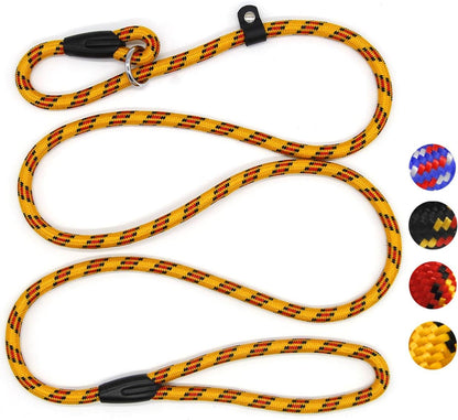 Dog Rope Leash, 5 FT Pet Slip Lead, Dog Training Leash for 10-80 Lb | Standard Adjustable Pet Nylon Leash for Small Medium Dogs Walking(Blue)9