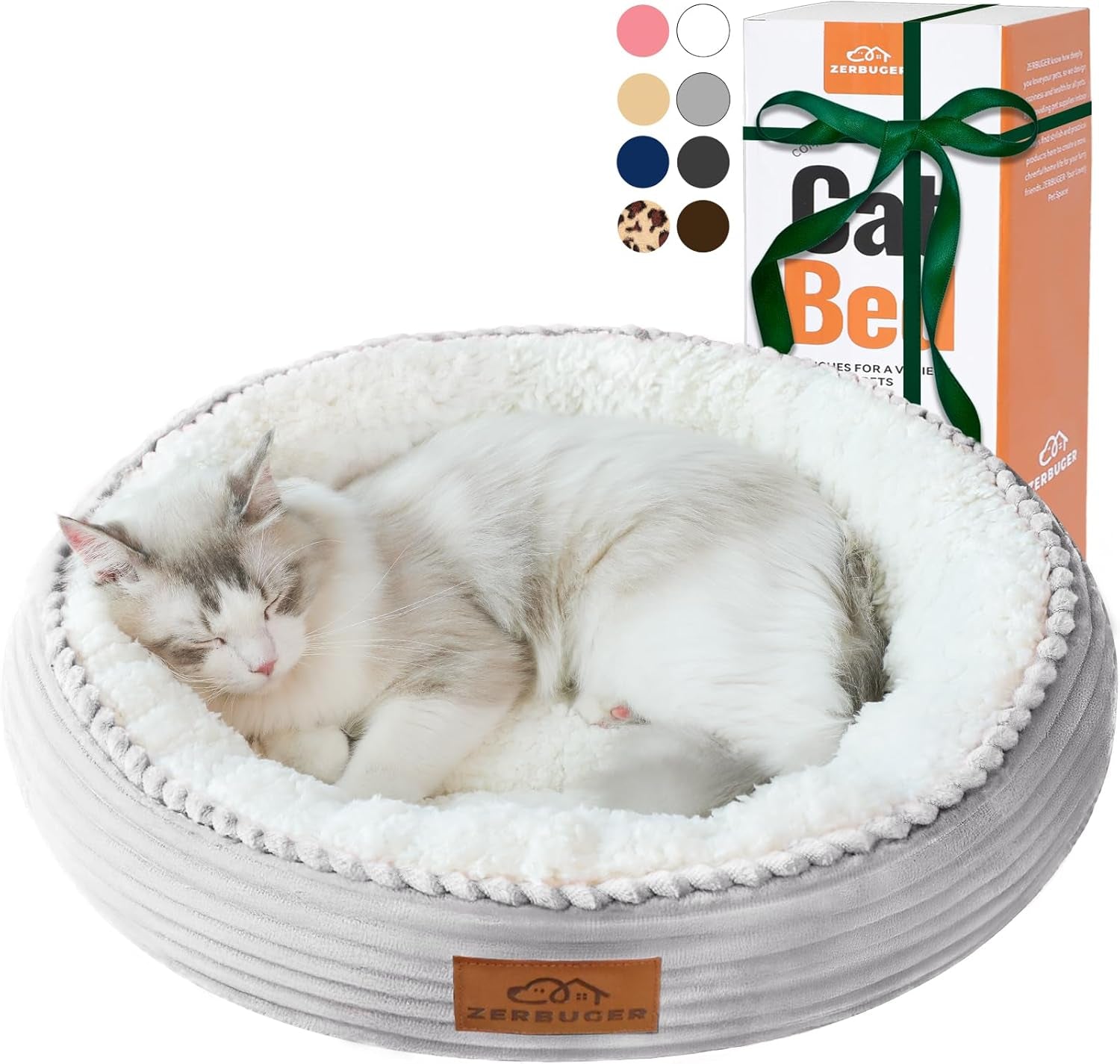 zerbuger-20in-washable-cat-beds-for-indoor-cats-round-donut-pet-bed-for-cats-small-dogs-puppy-kitten-anti-slip-bottom-calming-bed-gift-pink