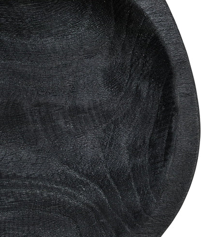 Hand-Carved Paulownia Wood Bowl, Black2