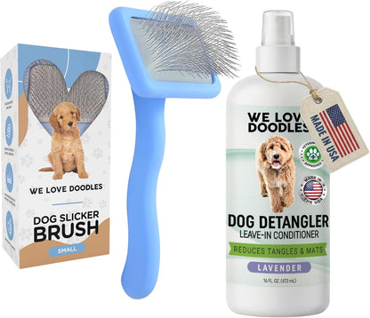 Slicker Brush for Dogs, Pet Grooming Brushes for Doodles & Poodles, Large | Best Brush for Long Haired Dogs, Dematting Comb & Deshedding Tools for Goldendoodle Coats, Puppy Matting Grooming Supplies10