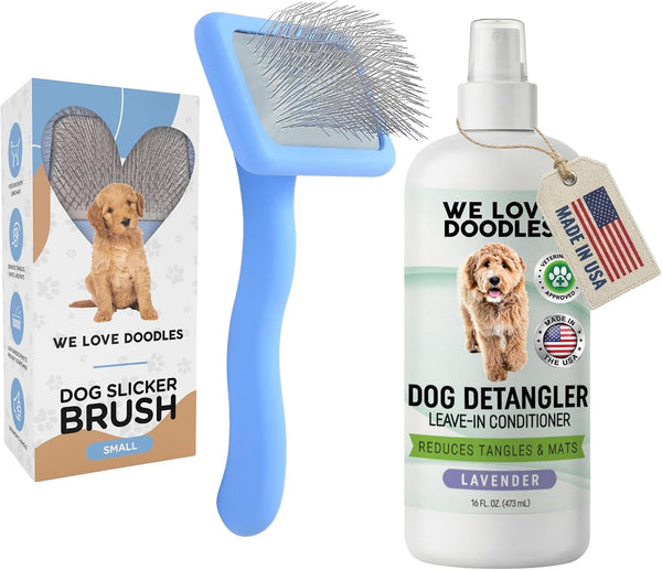 Slicker Brush for Dogs, Pet Grooming Brushes for Doodles & Poodles, Large | Best Brush for Long Haired Dogs, Dematting Comb & Deshedding Tools for Goldendoodle Coats, Puppy Matting Grooming Supplies10