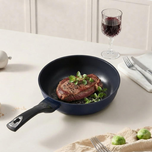 9'' (22Cm) 3D Diamond Coating Nonstick Wok Cookware | Made in Korea, Cool Touch Handle, Textured Nonstick, Easy Food Release, Stir Fry, Everyday Cooking1
