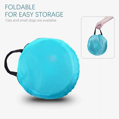 EGETOTA Cat Tunnel for Indoor Cats Large, with Play Ball S-Shape 5 Way Collapsible Interactive Peek Hole Pet Tube Toys, Puppy, Kitty, Kitten, Rabbit (Blue & Black)6