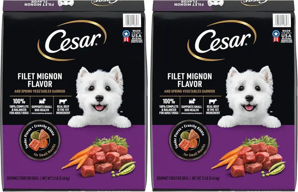Cesar Small Breed Dry Dog Food, Filet Mignon & Spring Vegetables, 12 Lb | Made in USA, Real Beef #1 Ingredient, 26 Essential Nutrients, Supports Small Breed Health, No Artificial Flavors15