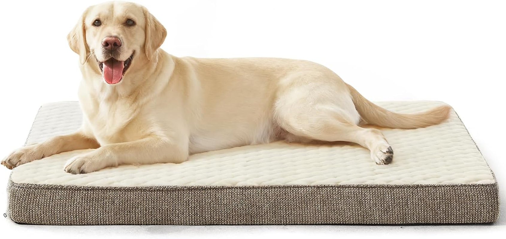 joejoy-orthopedic-xl-dog-bed-for-large-dogs-waterproof-dog-bed-for-crate-with-washable-removable-cover-extra-thick-egg-crate-memory-foam-pet-beds-grey-41x27