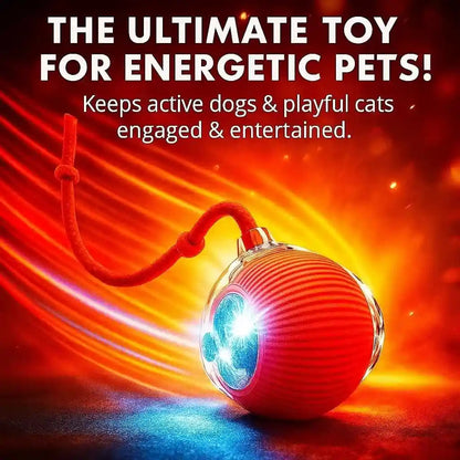 Purrmitive 2026 Durable Interactive Cat Toys for Indoor Cats, Dog Toys Ball, Rolling Pet Ball, Smart Automatic Cat Chase Balls Toy, Interactive Dog Toys Speedy Tail,Kitten & Cat Toys Interactive (Red)8