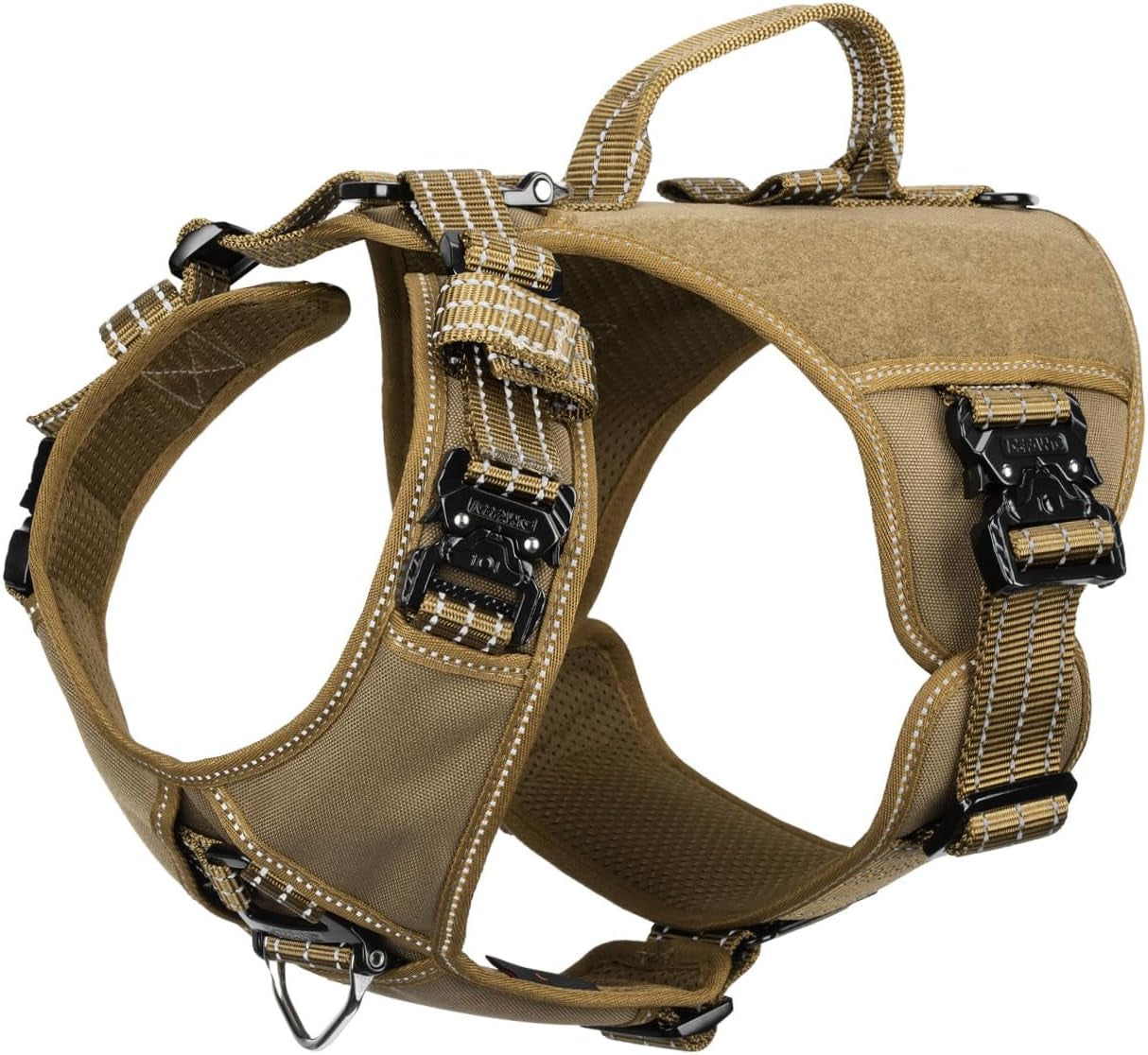 icefang-quick-moving-tactical-dog-harness-for-large-dogs-no-pull-dog-vest-control-handle-reflective-full-metal-buckles-adjustable-hook-and-loop-panel-soft-padded-pink-large
