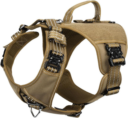 ICEFANG Quick-Moving Tactical Dog Harness for Large Dogs,No Pull Dog Vest | Control Handle,Reflective,Full Metal Buckles,Adjustable,Hook-And-Loop Panel,Soft Padded,Pink,Large7