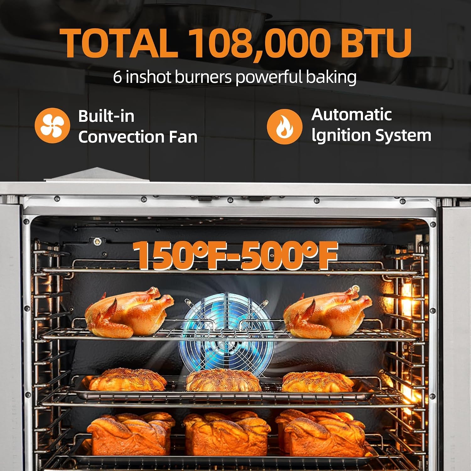 commercial-convection-oven-double-layer-electronic-gas-control-ss430-front-side-and-top